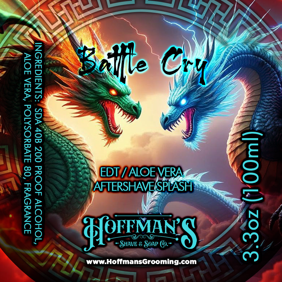 Battle Cry (Brandier Dipper Pears, Green Apple, Bamboo, Cider, Musk) EDT/Aloe Vera Aftershave Splash 3.3oz 100ml