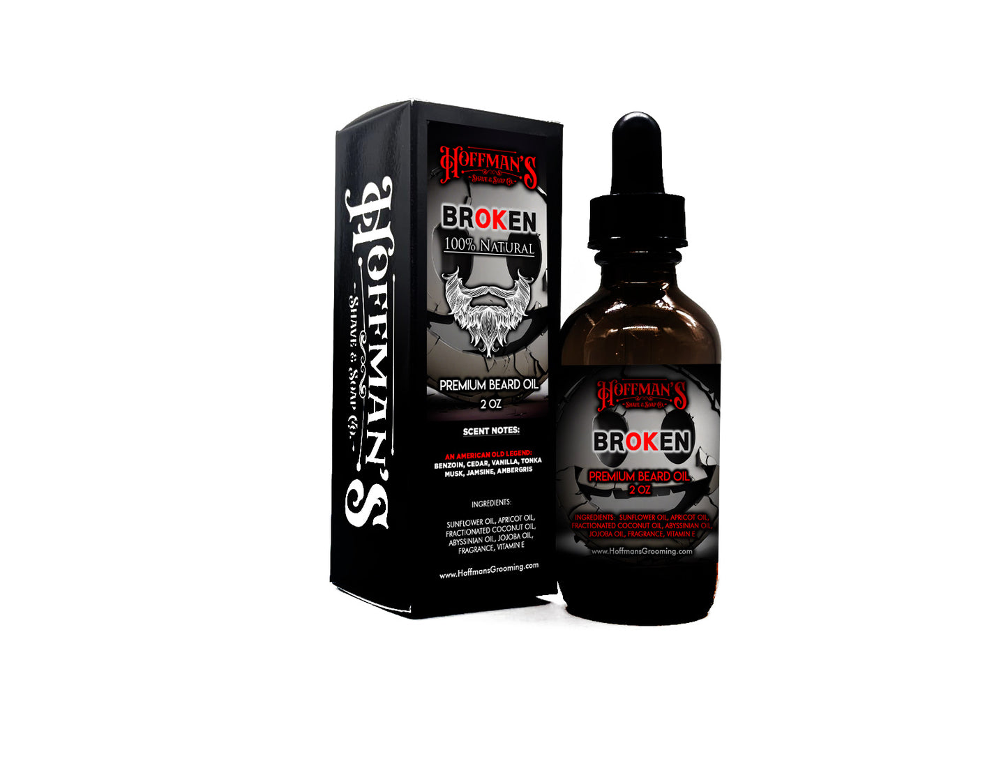 BrOKen (Benzoin, Cedar, Vanilla, Tonka, Musk, Jasmine, Ambergris) 2oz Beard Oil