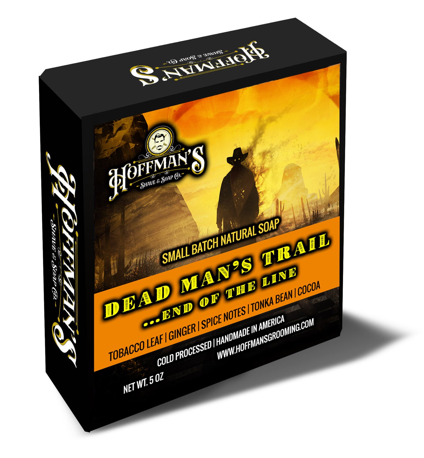 "Deadman's Trail" (Tobacco Leaf , Tonka Bean, Cocoa) Bar Soap 5oz