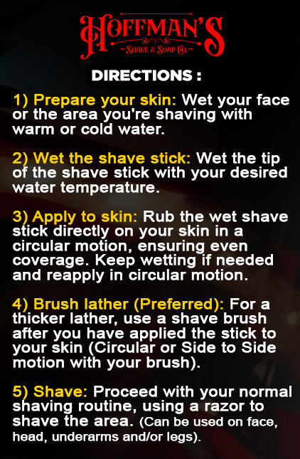 BrOKen (Benzoin, Cedar, Vanilla, Tonka, Musk, Jasmine, Ambergris) Traveling Shave Stick 2.5oz
