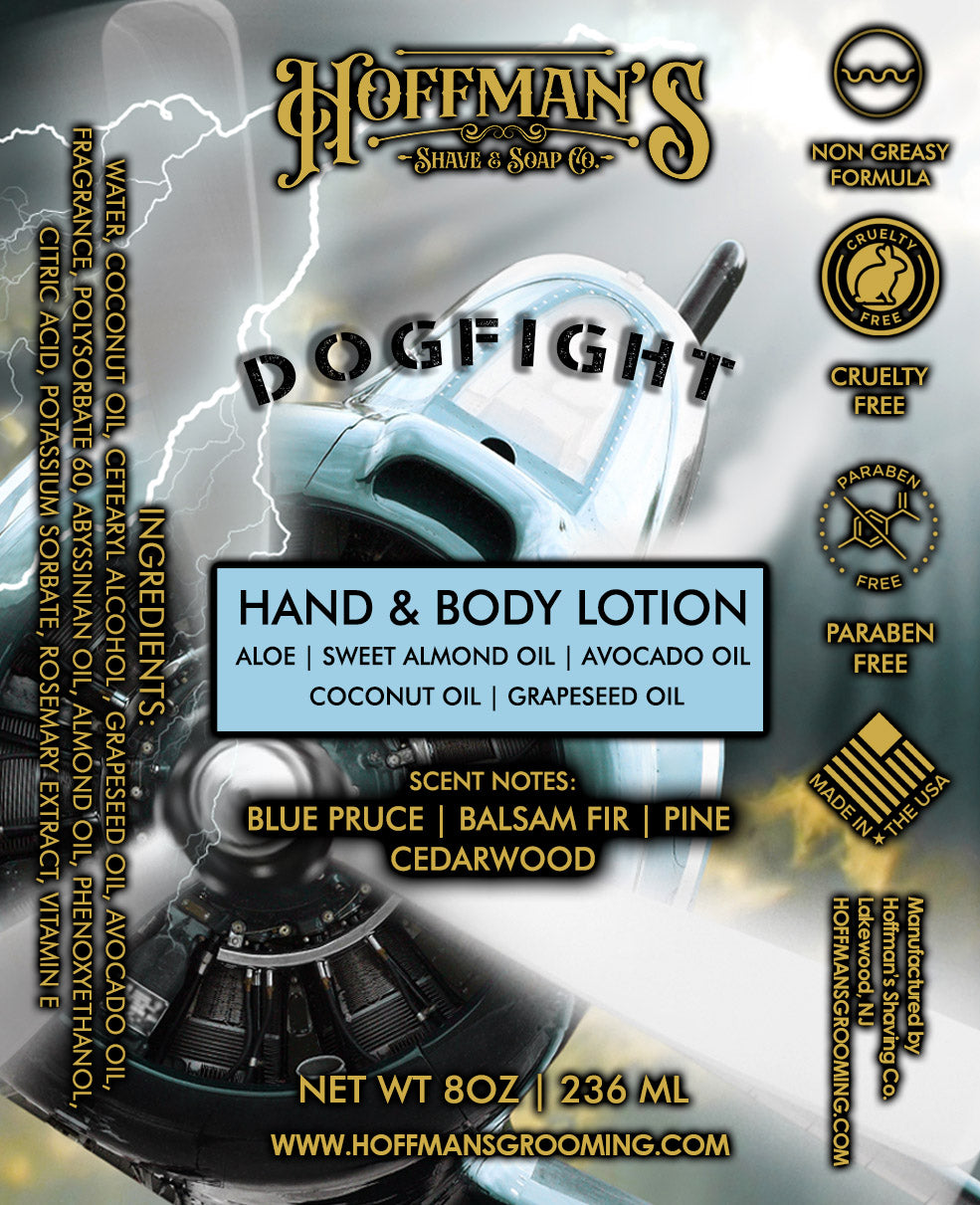 Dogfight Body & Hand Lotion (Blue Spruce, Pine, Cedarwood) 8 oz