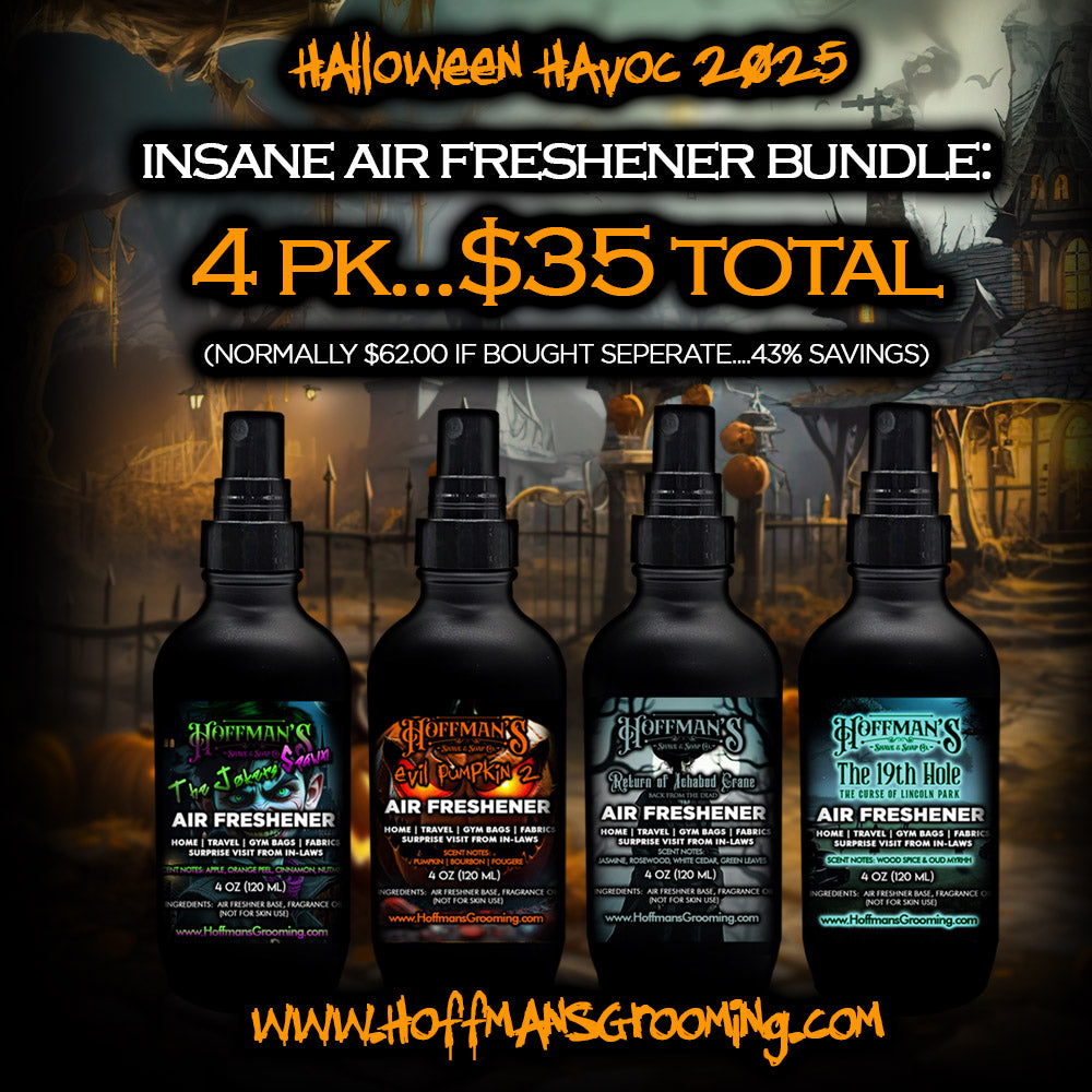 "Halloween Havoc 4pk" (Joker's Spawn, Evil Pumpkin 2, 19th Hole, Return of Ichabod Crane) Limited Halloween Edition Air Fresheners 4oz