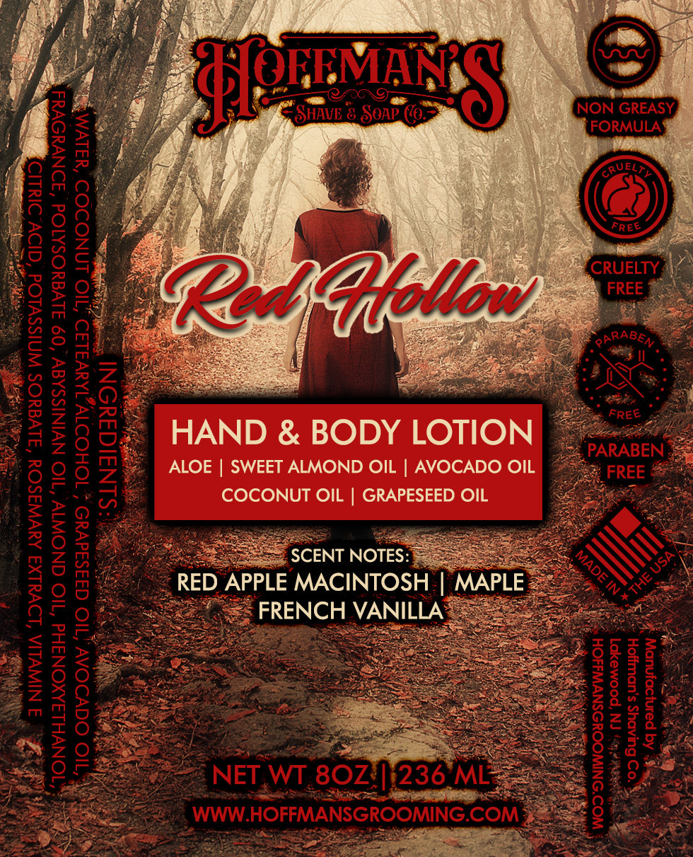 Red Hollow Body & Hand Lotion (Red Macintosh, Maple, Caramel) 8 oz