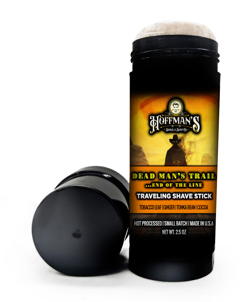 Dead Man's Trail (Tobacco Leaf , Tonka Bean, Cocoa) Traveling Shave Stick 2.5oz