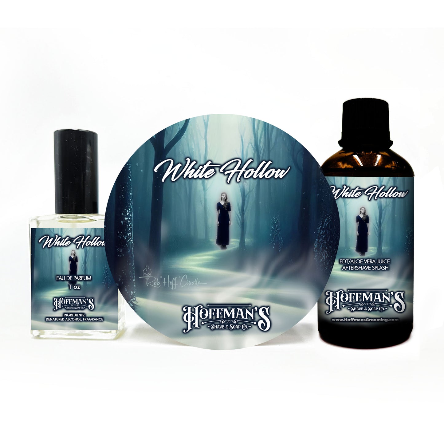 White Hollow (Smoked Vanilla & Cedarwood) Shaving Trio 3pc Set