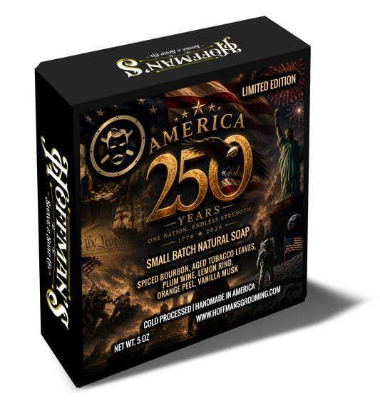 America 250 Edition (Aged Tobacco Leaves, Spiced Bourbon, Plum Wine, Orange Peel, Vanilla Musk) 5oz Bar Soap