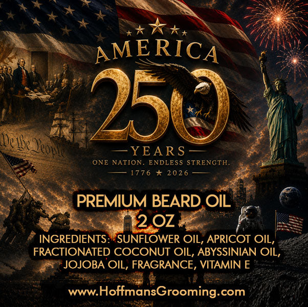America 250 Edition (Aged Tobacco Leaves, Spiced Bourbon, Plum Wine, Orange Peel, Vanilla Musk) 2oz Beard Oil