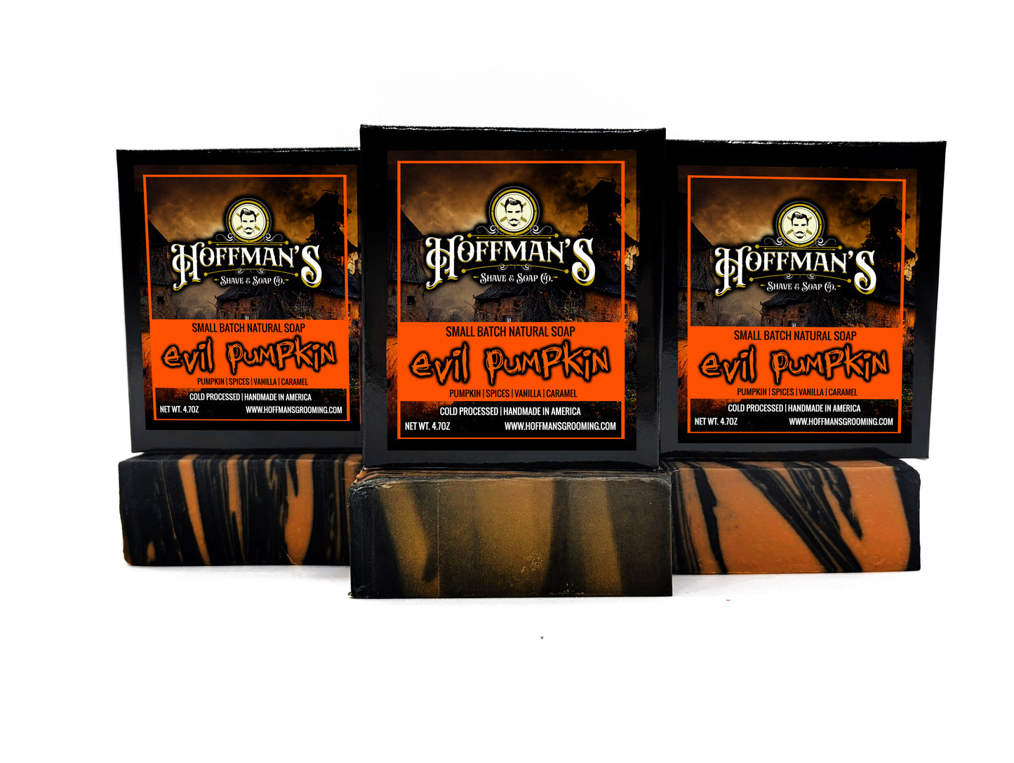 3pk Evil Pumpkin Full Body Bar Soap 4.7oz