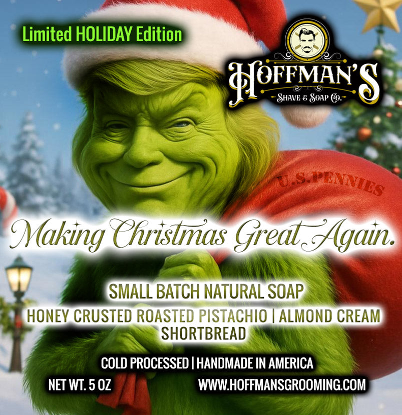 Making Christmas Great Again "Honey Crusted Roasted Pistachio, Almond Cream" Limited Holiday Edition 5oz Bar Soap