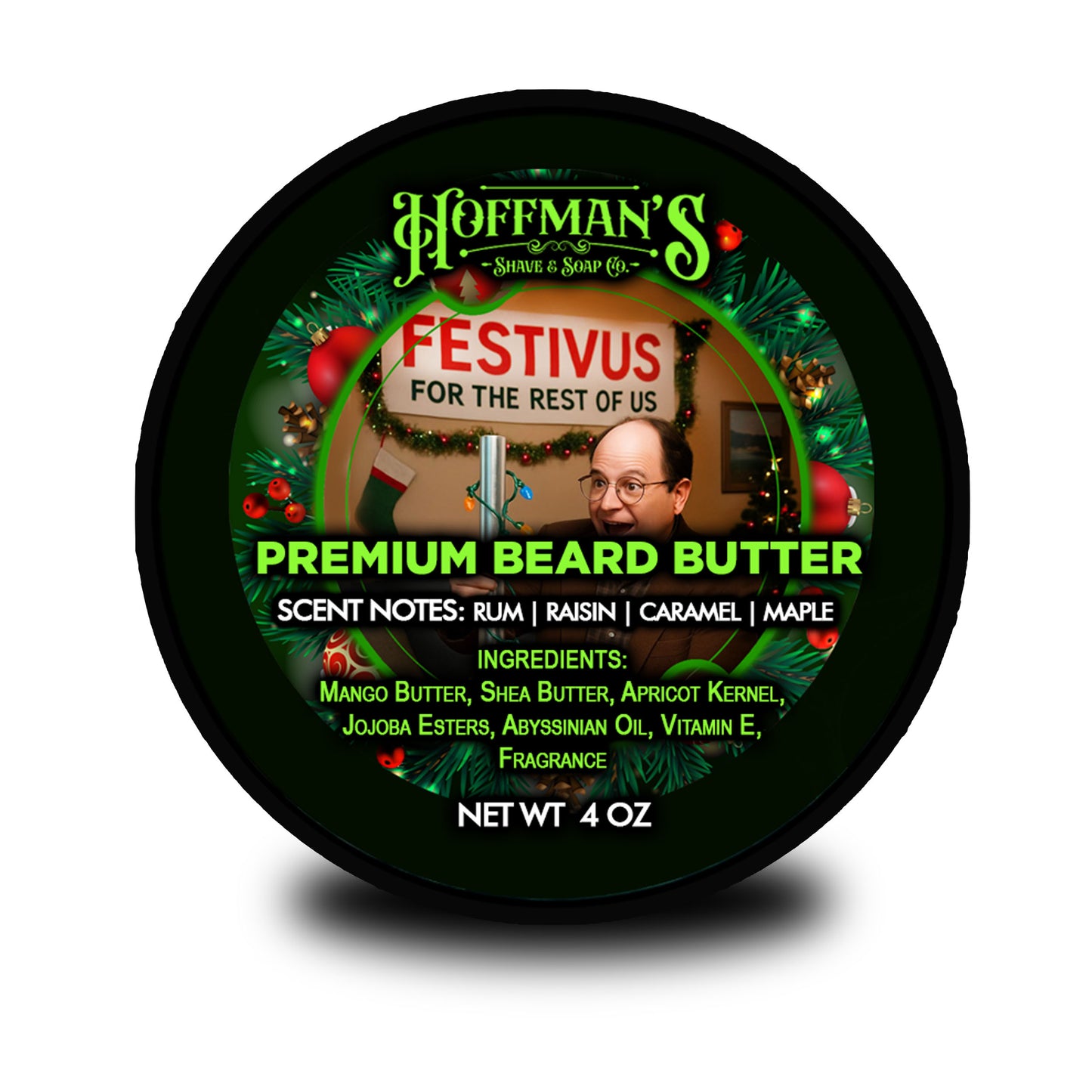 Festivus "Rum, Raisin, Caramel, Maple, Vanilla" Limited Holiday 4oz Premium Beard Butter