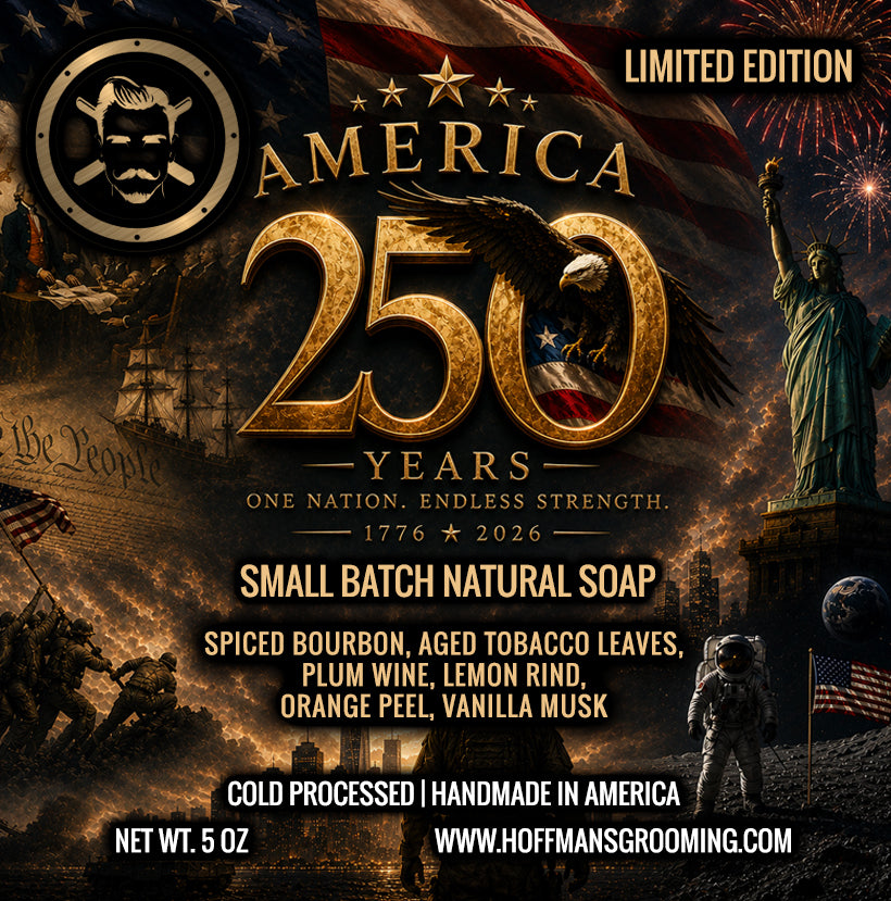 America 250 Edition (Aged Tobacco Leaves, Spiced Bourbon, Plum Wine, Orange Peel, Vanilla Musk) 5oz Bar Soap