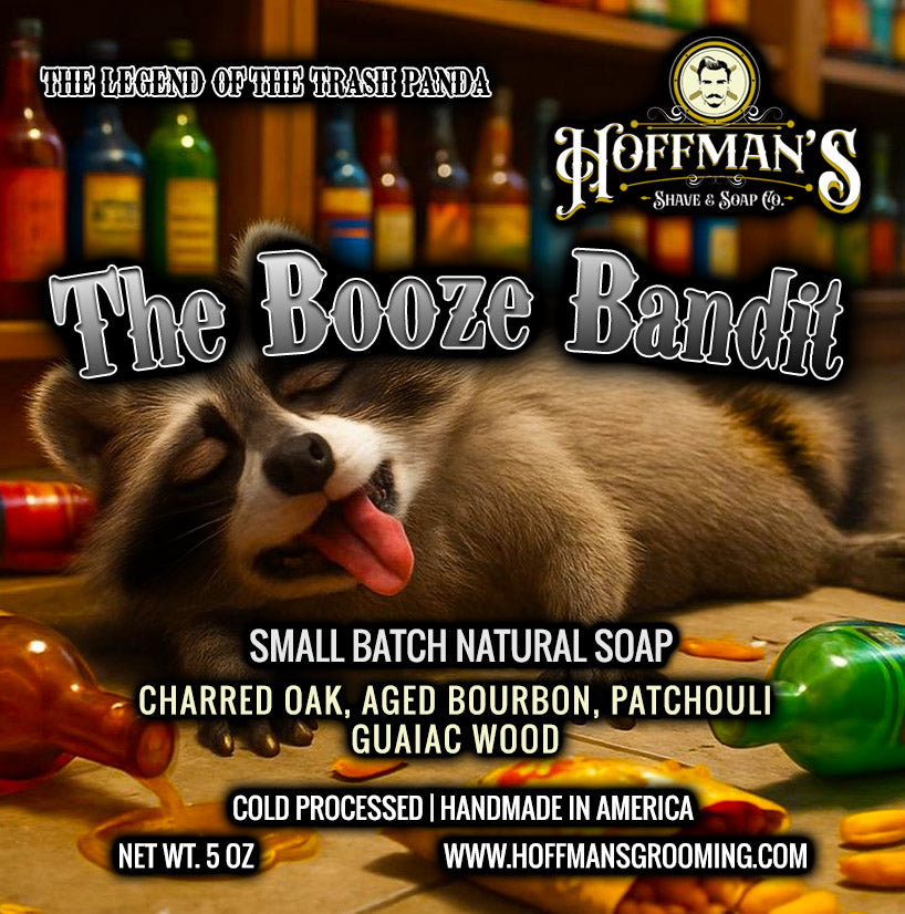 The Booze Bandit "Charred Oak, Aged Bourbon, Patchouli, Guaiac Wood" 5oz Bar Soap