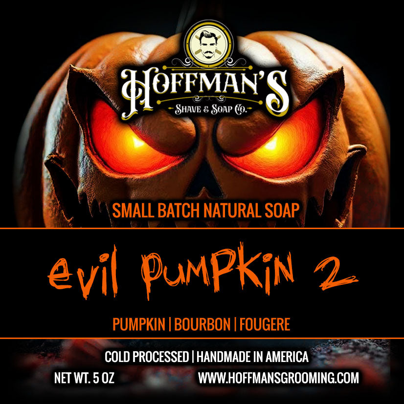 "Evil Pumpkin 2" (Limited Halloween Edition) Pumpkin, Bourbon, Fougere 5oz Bar Soap