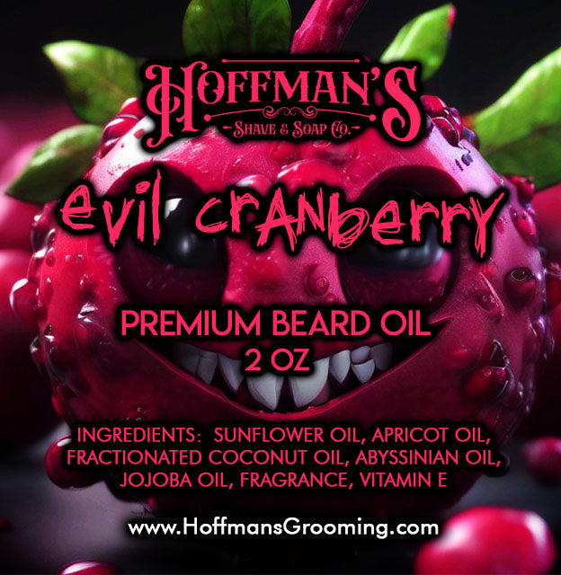 Evil Cranberry (Cranberry, Apple, Orange Marmalade, Cinnamon) 2oz Beard Oil