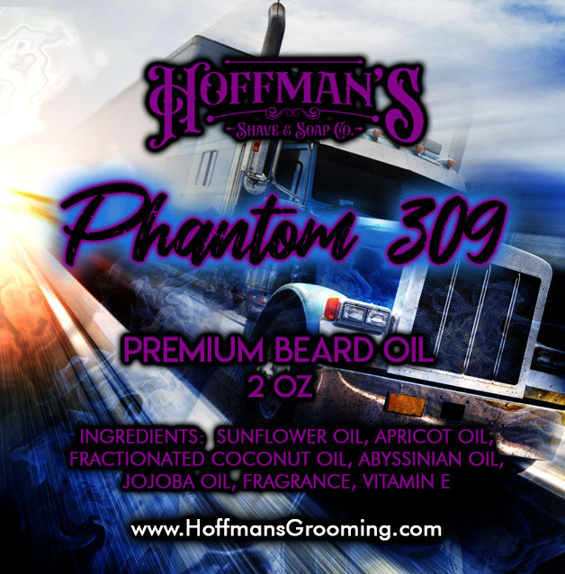 Phantom 309 (Bergamot, Leather, Lavender, Tobacco Musk) 2oz Beard Oil