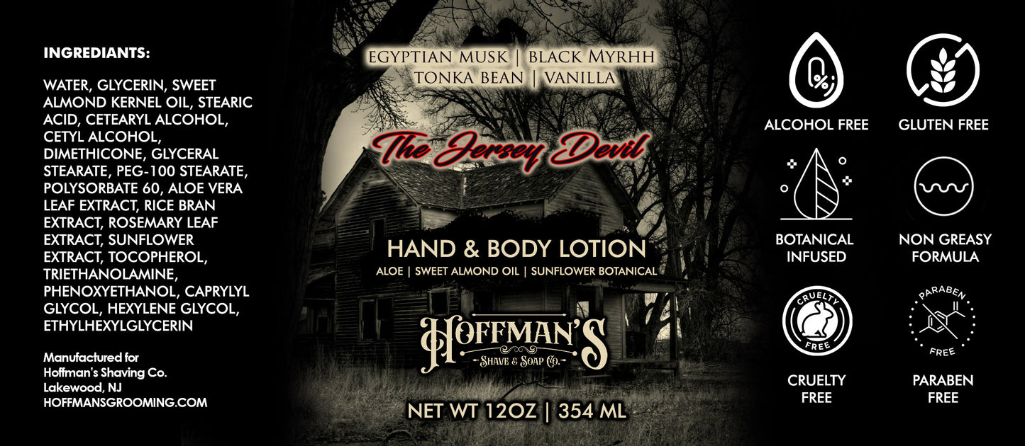 Jersey Devil Body & Hand Lotion 12 oz