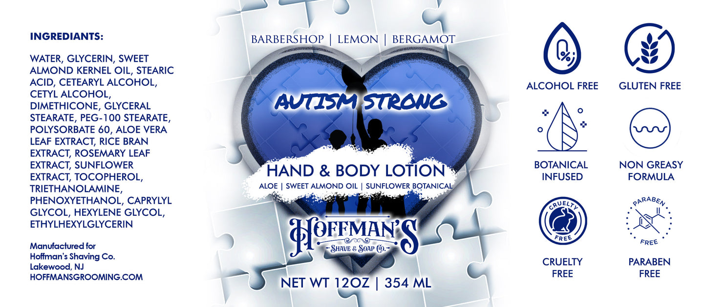 Autism Strong Body & Hand Lotion 12 oz