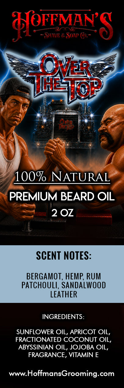 Over The Top (Rum, Hemp, Bergamot, Patchouli, Sandalwood, Leather) 2oz Beard Oil