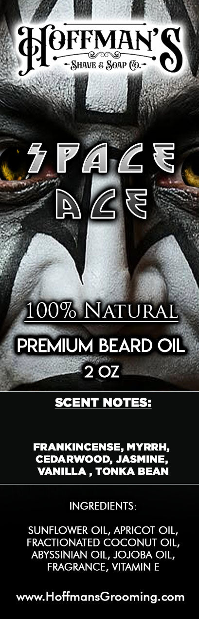 Space Ace (Frankincense, Myrrh, Cedarwood, Jasmin, Vanilla, Tonka Bean) Limited Tribute Edition 2oz Beard Oil