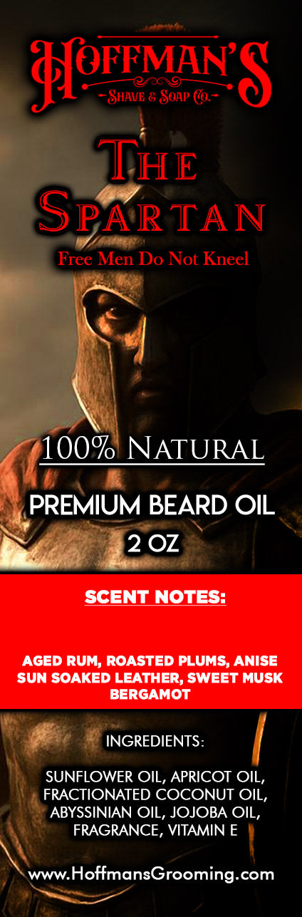 The Spartan Limited Edition (Aged Rum, Roasted Plums, Leather, Frothed Vanilla) 2oz Beard Oil