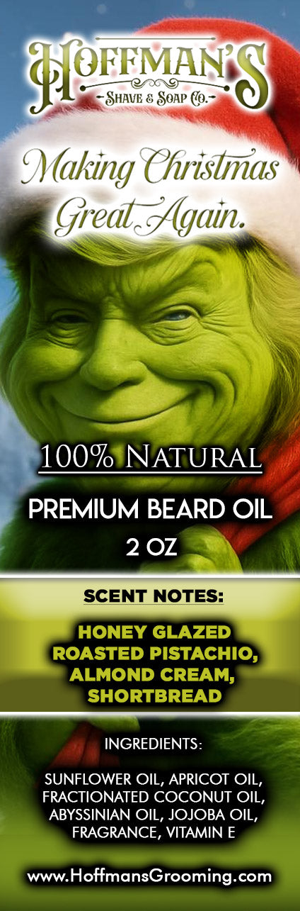 Making Christmas Great Again "Honey Crusted Roasted Pistachio, Almond Cream" Limited Holiday 2oz Beard Oil