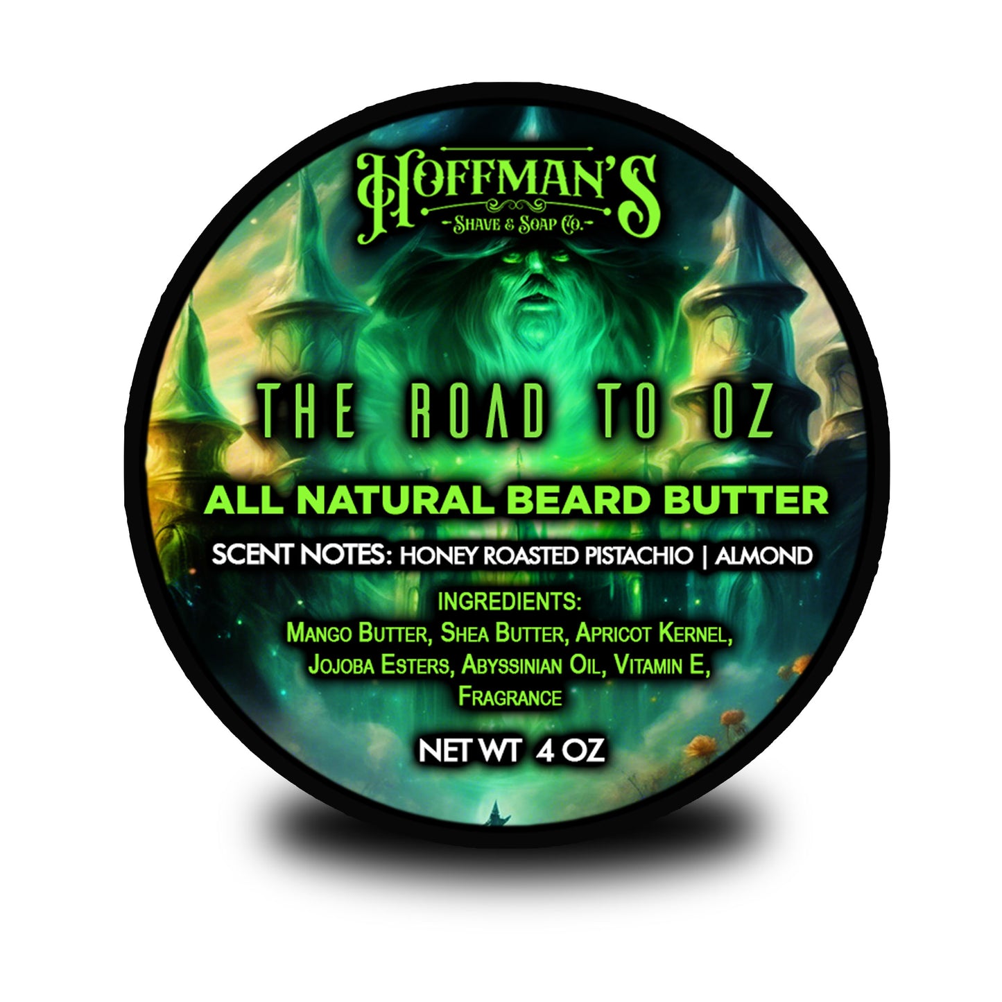 The Road to Oz "Honey Crusted Roasted Pistachio, Almond Cream" 4oz Premium Beard Butter