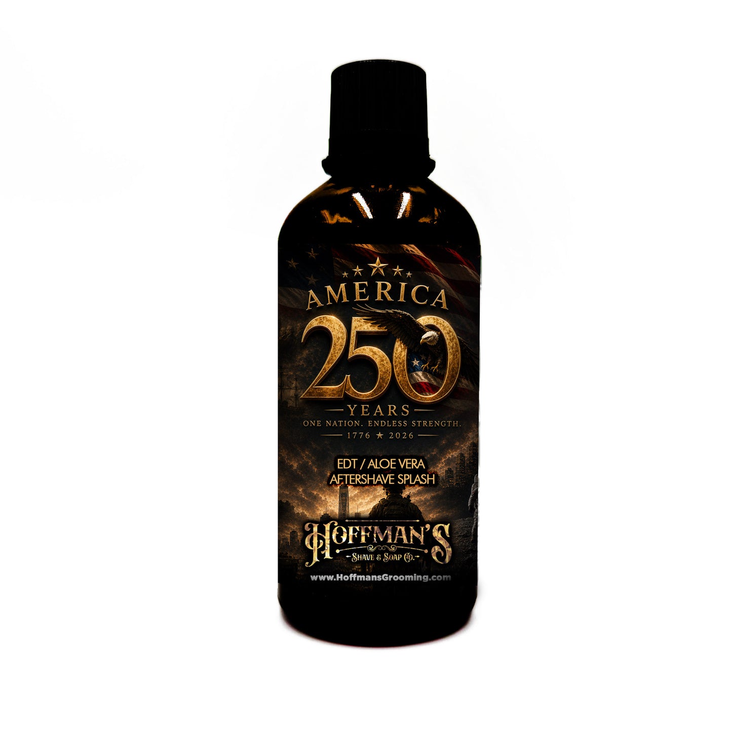 America 250 Edition (Aged Tobacco Leaves, Spiced Bourbon, Plum Wine, Orange Peel, Vanilla Musk) Aftershave Splash 3.3oz 100ml