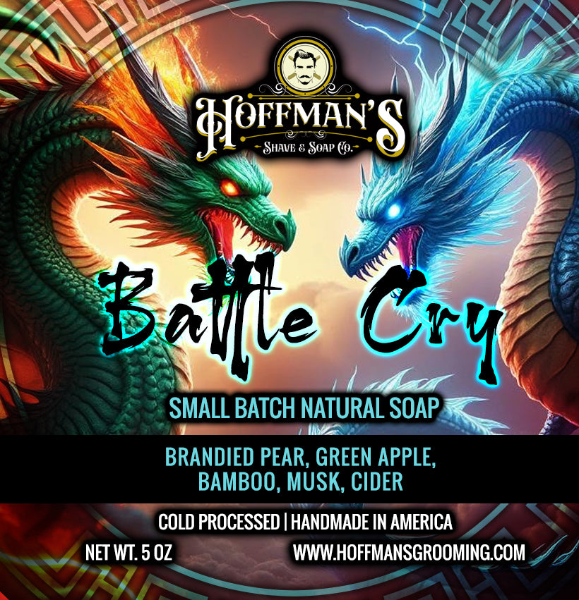 "Battle Cry" (Brandied Dipped Pears, Green Apple, Bamboo, Cider, Musk) 5oz Bar Soap