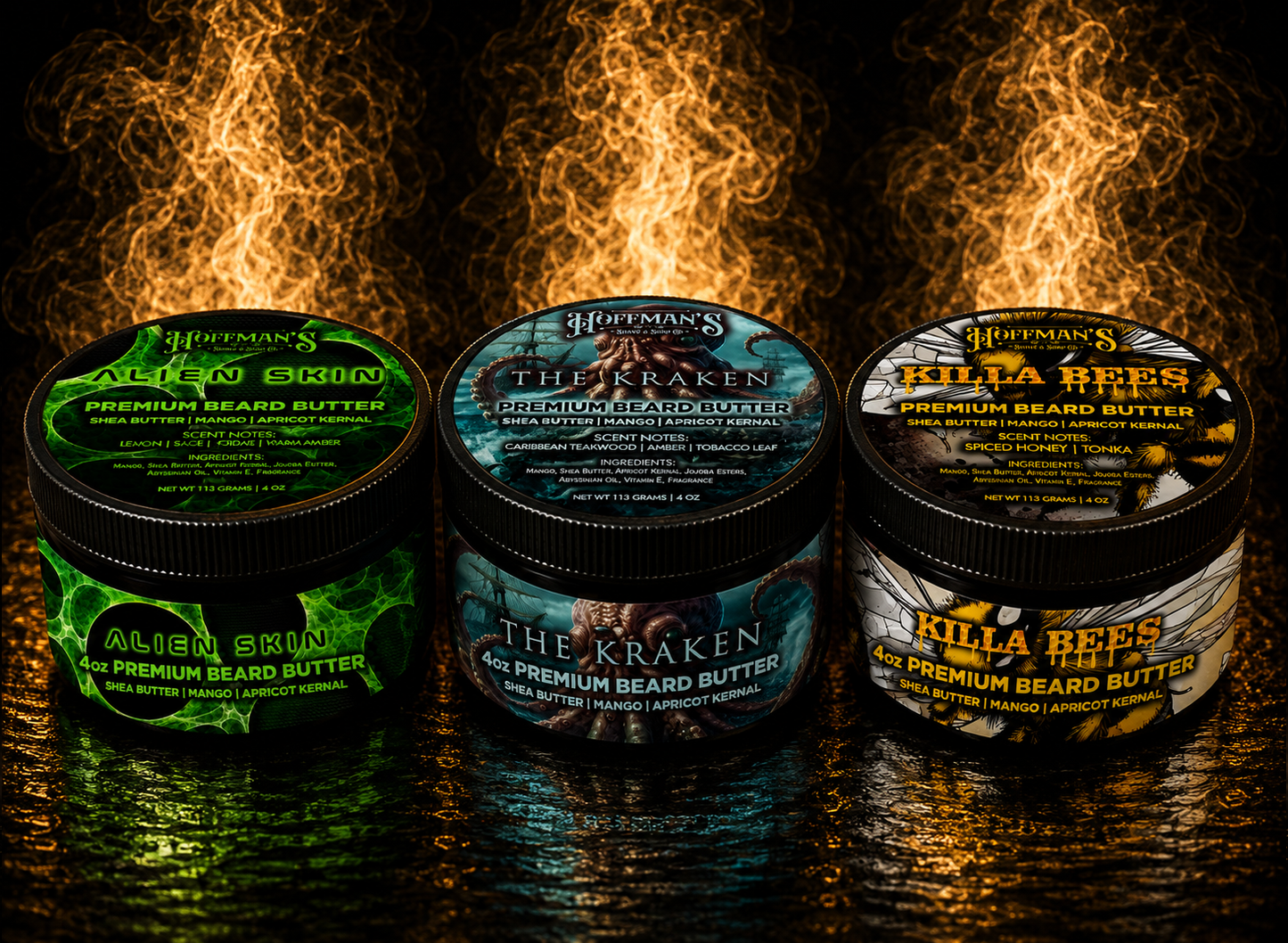 3pk Beard Butter Variety Legends Bundle #1 (Alien Skin, The Kraken, Killa Bees)