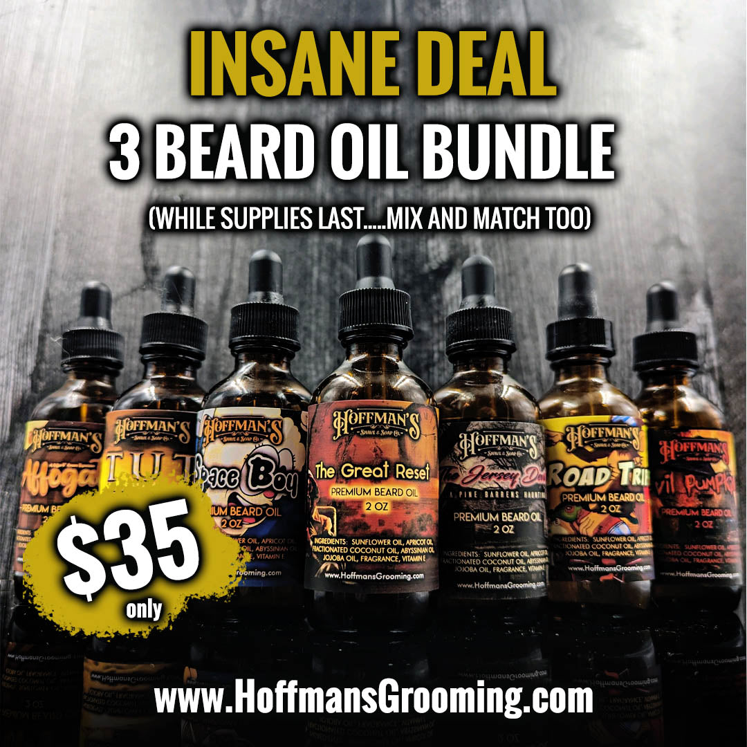 3 beard oil bundle- Hoffman's grooming