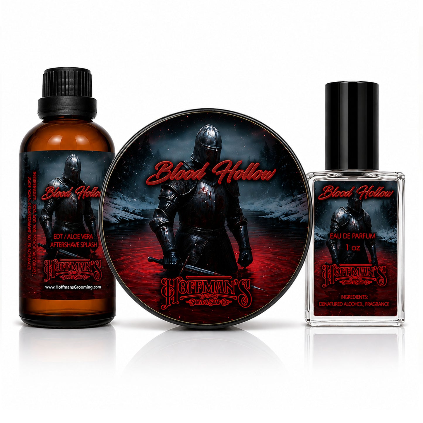 Blood Hollow (Blood Orange & Mint Mojito) Shaving & Grooming Trio 3pc Set