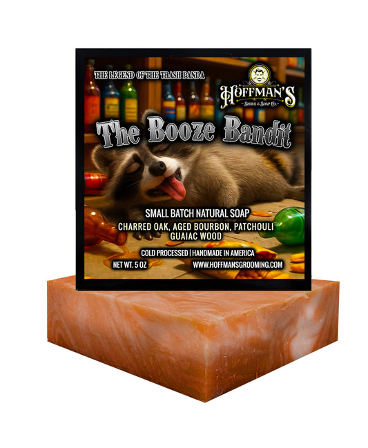 The Booze Bandit "Charred Oak, Aged Bourbon, Patchouli, Guaiac Wood" 5oz Bar Soap