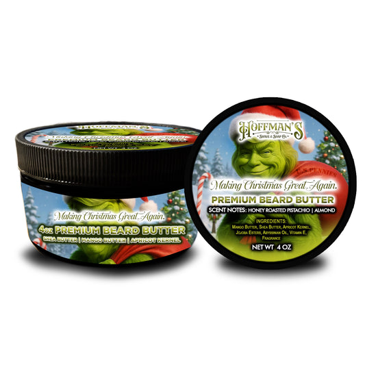 Making Christmas Great Again "Honey Crusted Roasted Pistachio, Almond Cream" Limited Holiday 4oz Premium Beard Butter