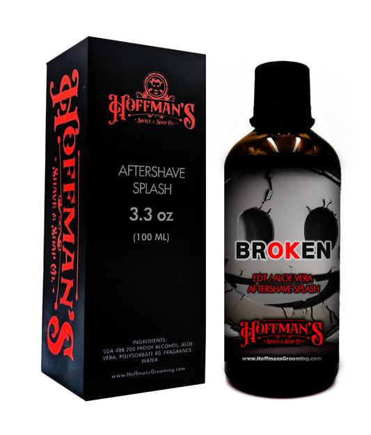 BrOKen (Benzoin, Cedar, Vanilla, Tonka, Musk, Jasmine, Ambergris) Shave Soap 4oz EDT/Aloe Vera Aftershave Splash 3.3oz 100ml