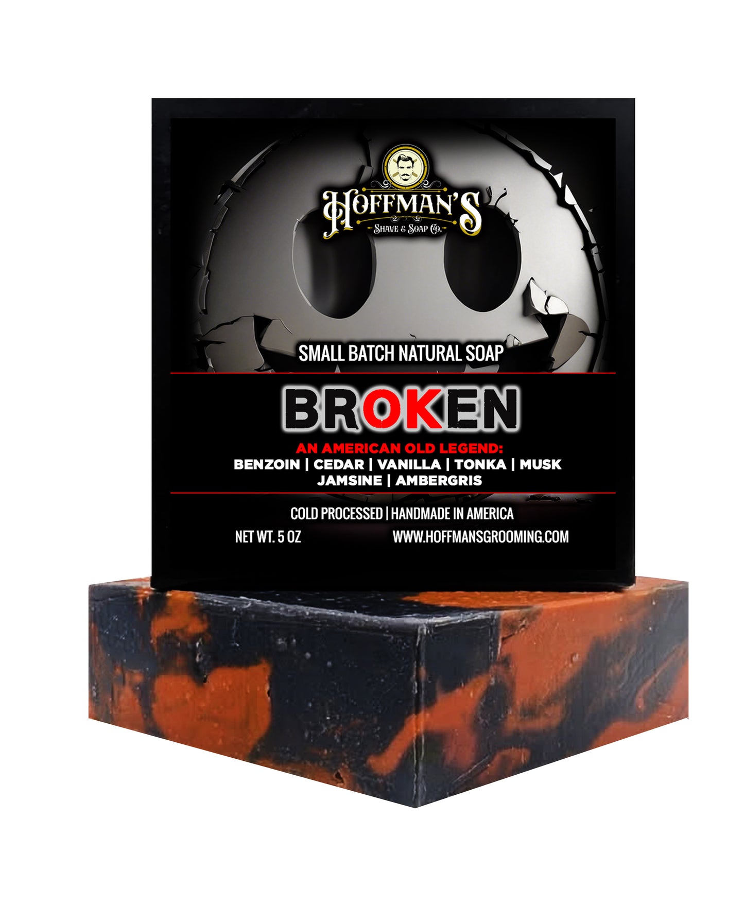 BrOKen (Benzoin, Cedar, Vanilla, Tonka, Musk, Jasmine, Ambergris) Bar Soap 5oz