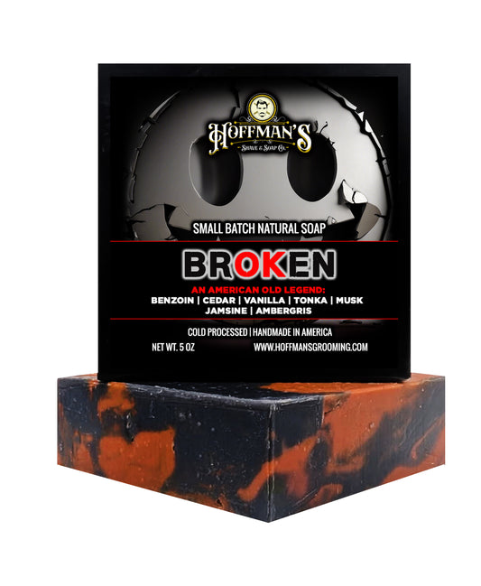BrOKen (Benzoin, Cedar, Vanilla, Tonka, Musk, Jasmine, Ambergris) Bar Soap 5oz