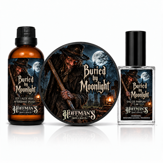 Buried By Moonlight (Fir Needle, Jasmine, Musk, Sandalwood, Oakmoss) Shaving & Grooming Trio 3pc Set