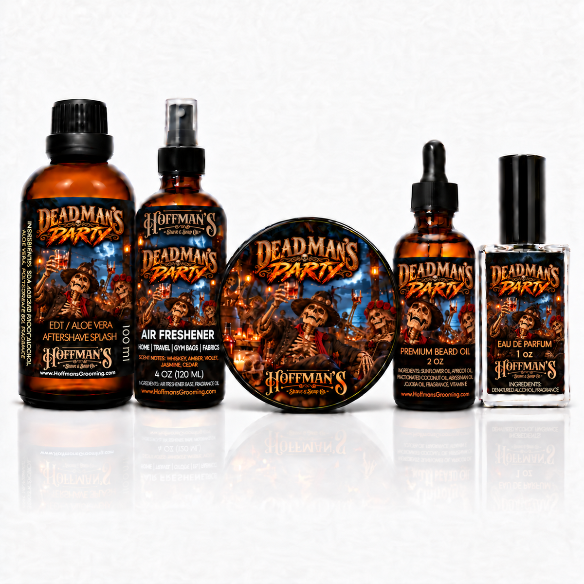 Dead Man's Party (Whiskey, Amber, Violet, Jasmine) 5Pk Grooming Bundle