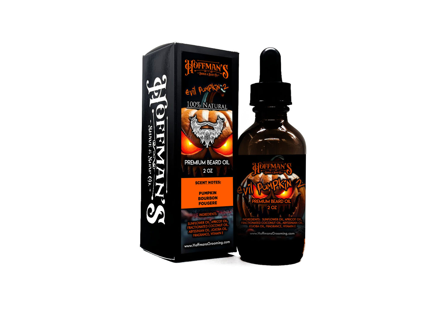 Evil Pumpkin 2 (Limited Halloween Edition) Pumpkin, Bourbon, Fougere 2oz Beard Oil