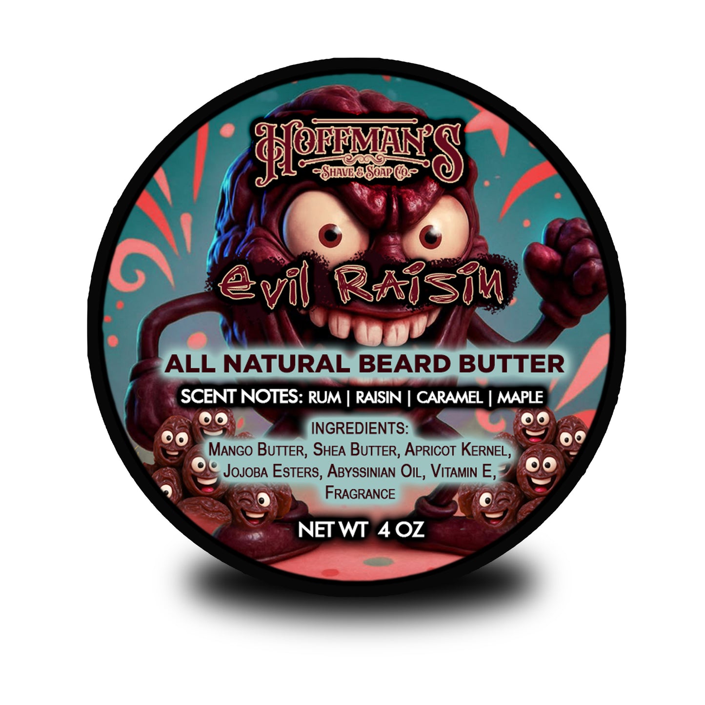 Evil Raisin "Rum, Raisin, Caramel, Maple, Vanilla" 4oz Premium Beard Butter
