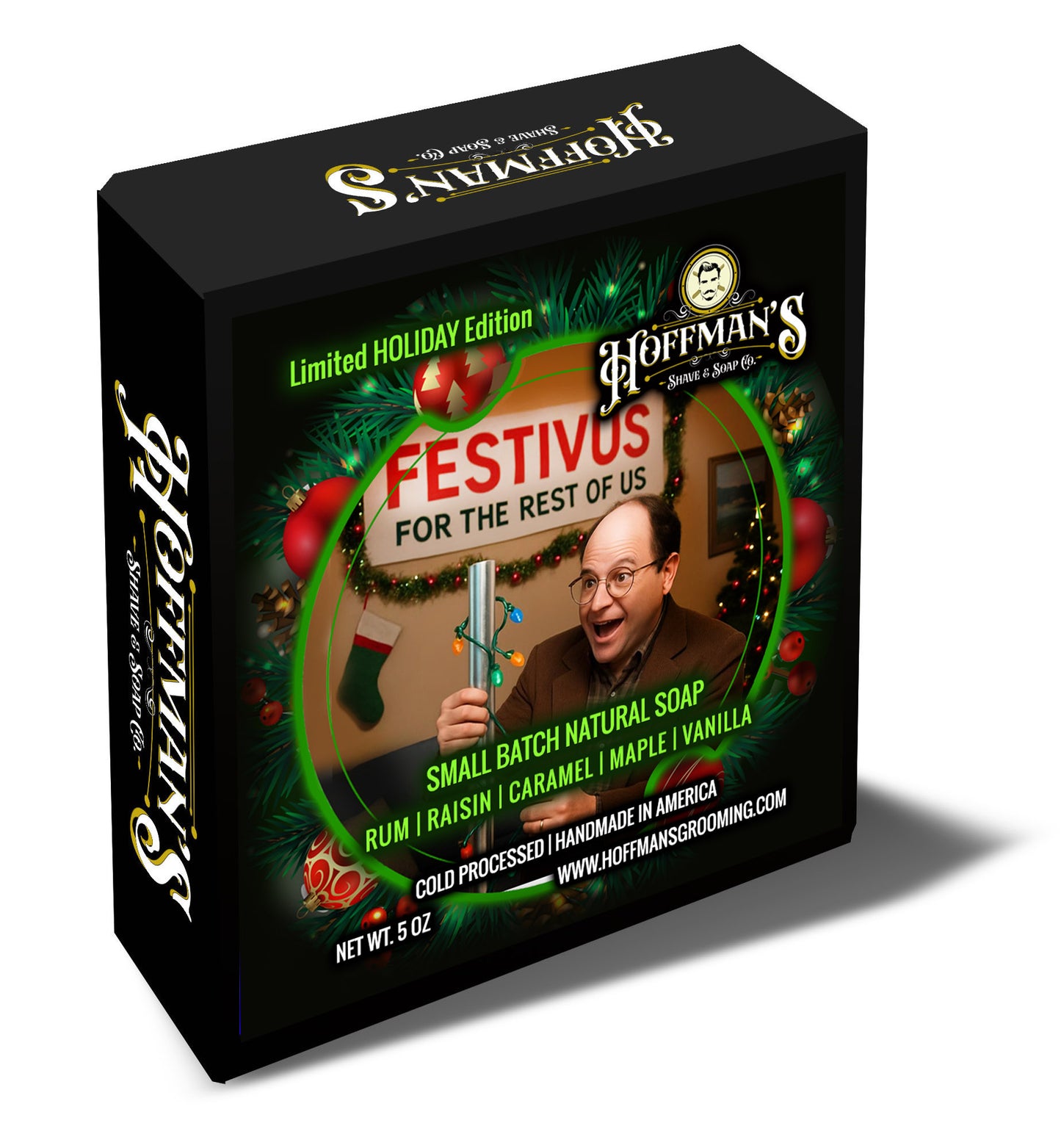 Festivus "Rum, Raisin, Caramel, Maple, Vanilla" Limited Holiday Edition 5oz Bar Soap