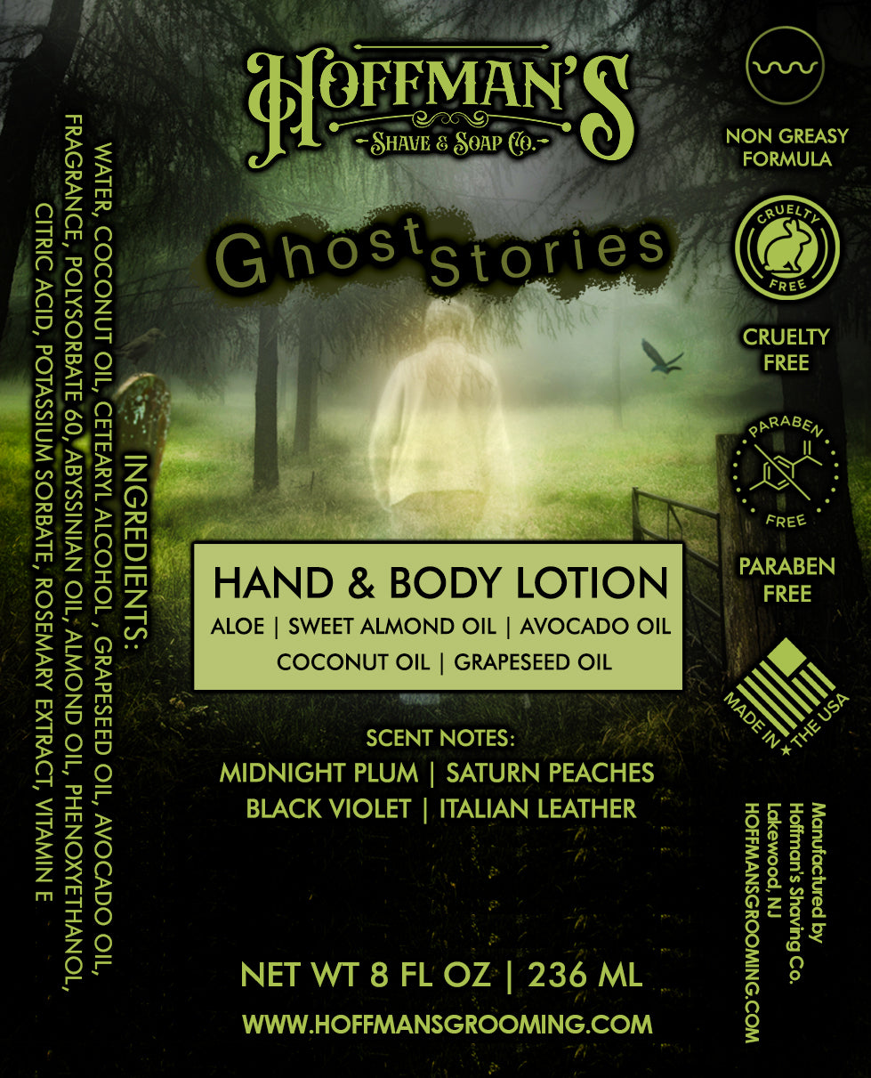 Ghost Stories Body & Hand Lotion (Midnight Plum, Peach, Italian Leather)  8 oz