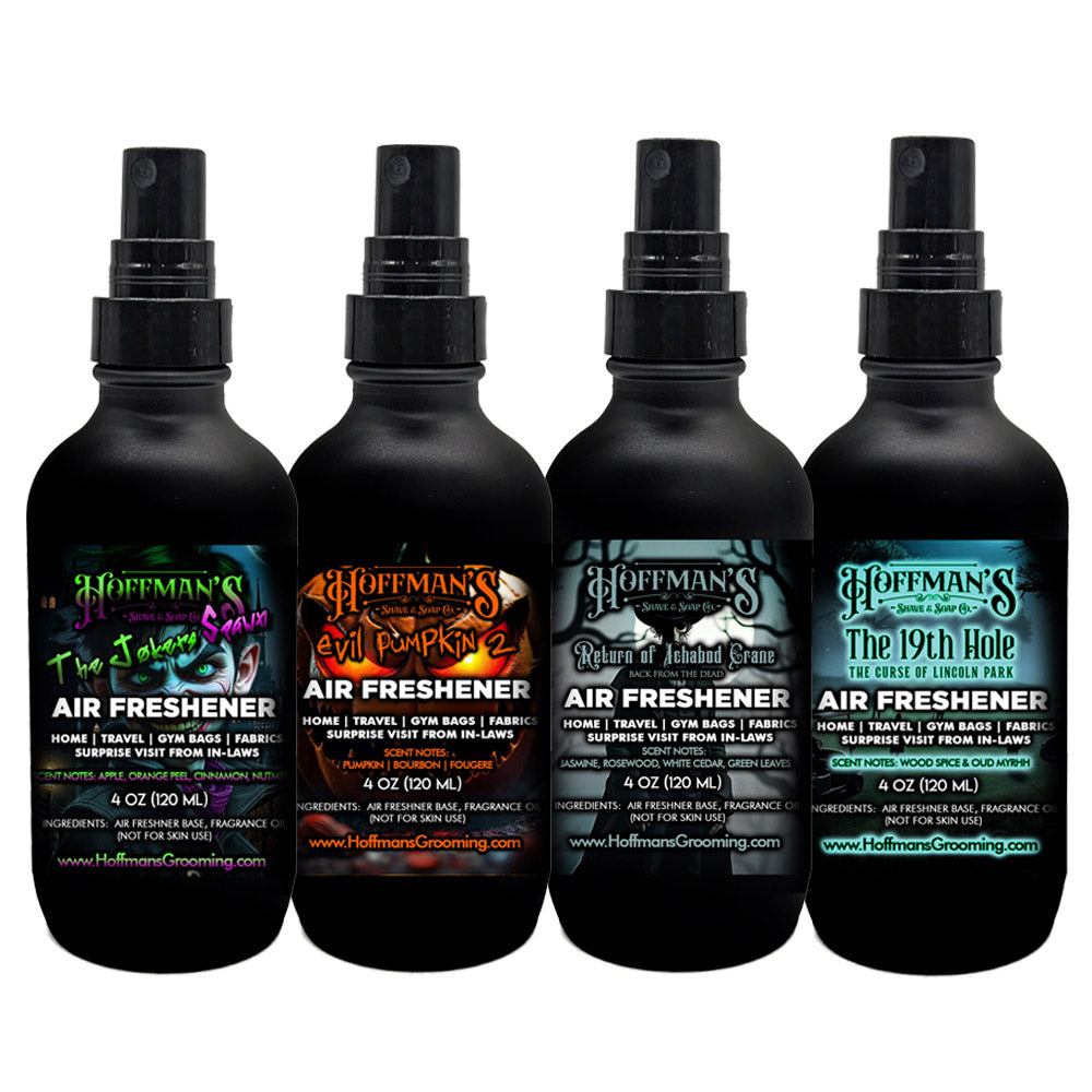 "Halloween Havoc 4pk" (Joker's Spawn, Evil Pumpkin 2, 19th Hole, Return of Ichabod Crane) Limited Halloween Edition Air Fresheners 4oz