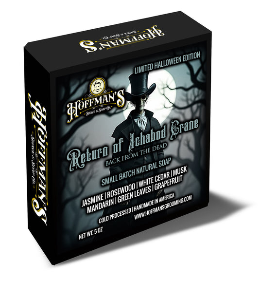 "Return of Ichabod Crane" (Limited Halloween Edition) Jasmine, Rosewood, White Cedar, Musk, Grapefruit 5oz Bar Soap