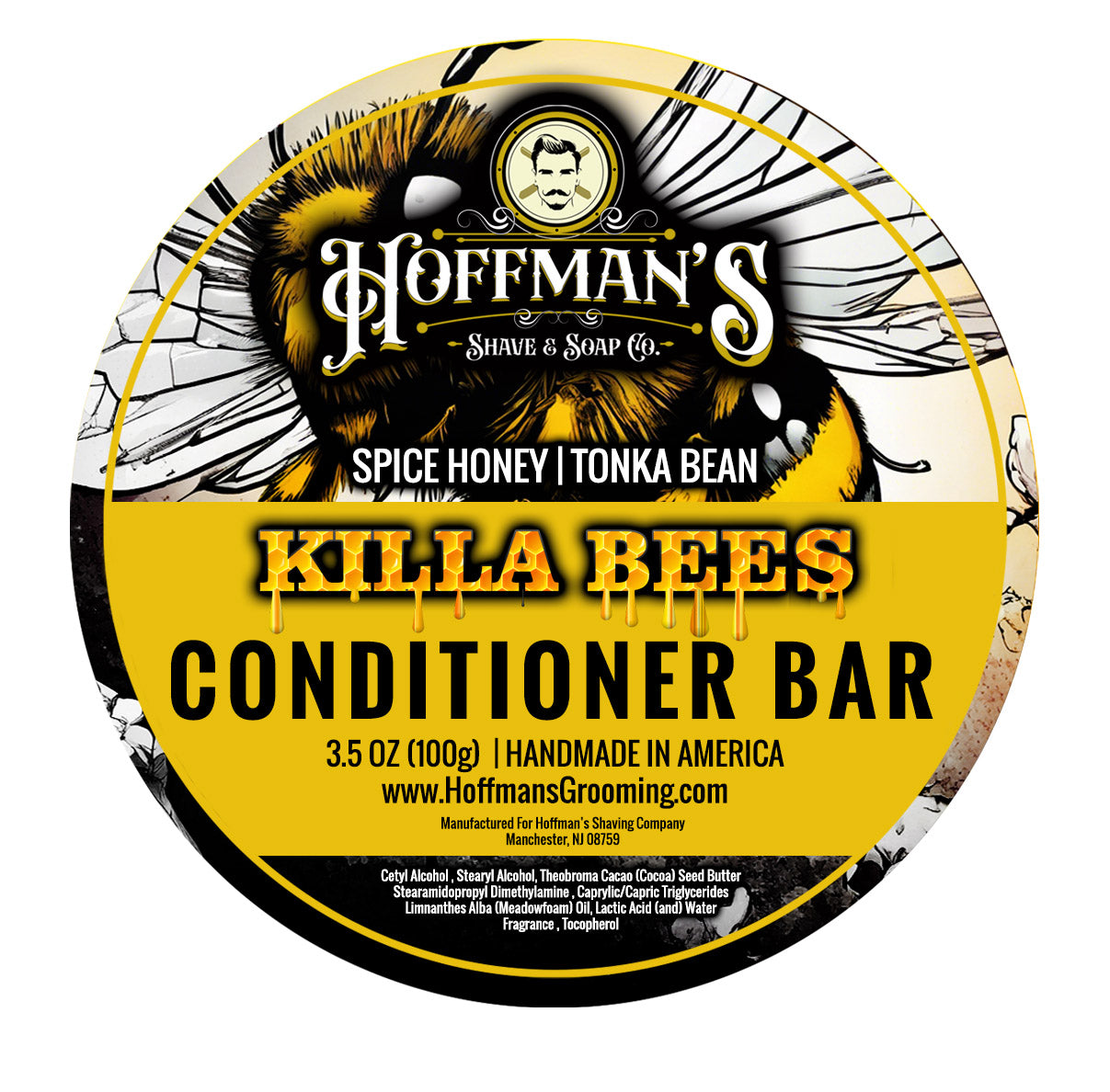 Killa Bees (Spiced Honey & Tonka Bean) Conditioner Bar 3.5 oz