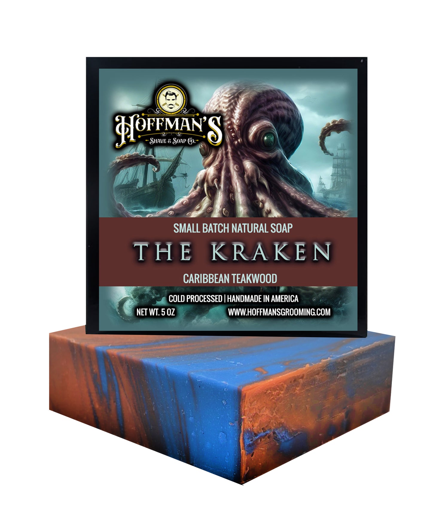 "THE KRAKEN" (Caribbean Teakwood) Bar Soap 5oz