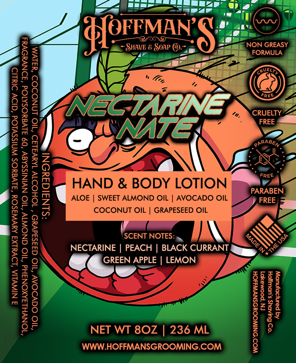 Nectarine Nate Body & Hand Lotion (Nectarine, Peach, Green Apple, Black Currant, Lemon)  8 oz