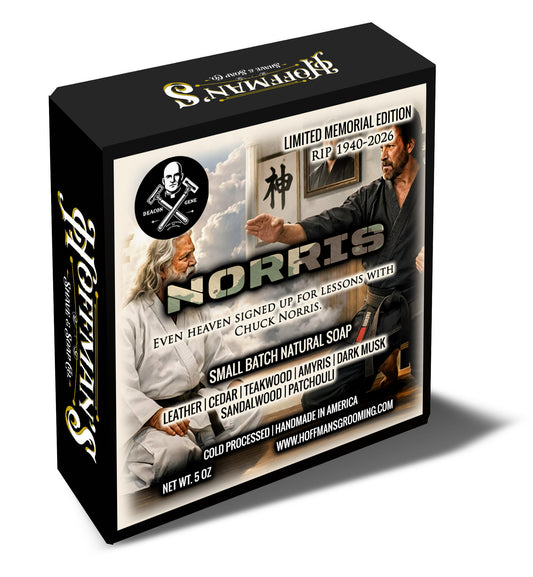 Norris Limited Memorial Edition (Leather, Cedar, Teakwood, Amyris, Dark Musk, Patchouli) 5oz Bar Soap