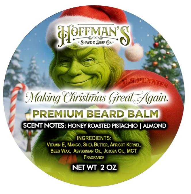 Making Christmas Great Again "Honey Crusted Roasted Pistachio, Almond Cream" Limited Holiday 2oz Premium Beard Balm