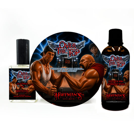 Over The Top (Rum, Hemp, Bergamot, Patchouli, Sandalwood, Leather) Shaving Trio 3pc Set